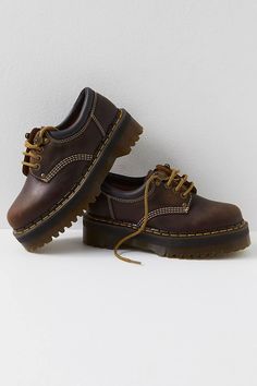 Dr. Martens 8053 Quad II Loafers | Free People Oxfords Doc Martens, Brown Low Top Doc Martens, Crazy Horse Doc Martens, 8053 Dr Martens, Dc Marten, Low Top Doc Martens, Doc Martens 8053, Dr Martens 8053 Quad, Low Doc Martens