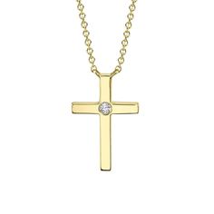 "Description: BEAUTIFUL 14K YELLOW GOLD LADIES DIAMOND CROSS PENDANT. THIS ITEM IS NEW . COMES WITH GIFT BOX. CHAIN IS 14K YELLOW GOLD, 18\". IF YOU HAVE ANY OTHER QUESTIONS PLEASE CONTACT US. ALL THE INFO ON THIS ITEM DOWN BELOW. THANK YOU VERY MUCH. KATE  Metal: SOLID 14K YELLOW GOLD PENDANT WITH 14K YELLOW GOLD CHAIN 15''-18''(adjustable) Stamped: STAMPED 14K Total Gram Weight: 2.5GR Setting: BEZEL Width: 11.1MM (0.4 IN) Length: 17.1MM (0.6 IN)  Diamonds: ROUND BRILLIANT CUT Color: F Clarity: Classic Gold Diamond Cross Necklace, Classic Gold Cross Diamond Necklace, Gold Diamond Cross Pendant Necklace With Single Cut Diamonds, Classic Yellow Gold Cross Diamond Necklace, Classic Yellow Gold Diamond Cross Pendant Necklace, Yellow Gold Diamond Cross Pendant Necklace, Yellow Gold Brilliant Cut Diamond Cross Pendant Necklace, Cross-shaped Yellow Gold Diamond Necklace, Bff Jewelry