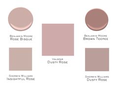 the different shades of pink and brown are shown in this color scheme, with text that reads