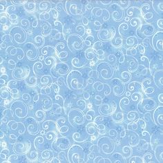 a blue background with white swirls on it