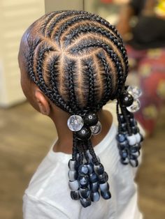 Secondary School Hairstyles, Low Tension Protective Styles Kids, Twist Styles For Kids, Braided Styles With Beads, School Natural Hairstyles, Back To School Natural Hairstyles, Easy Hairstyles For Kids Black, Baby Braid Styles, Rubber Band Hairstyles For Kids