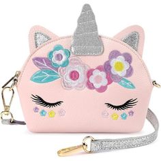 Polyester Lining Zipper Closure Cute Unicorn Design - Cute And Lovely Eyelash In Front Of This Little Unicorn Purse, That's So Cute To Wear With. Small Size - Measures Of This Kids Purse Approximately: 6"(L) * 1.3"(W) * 5."(H), With A 42" Removable And Adjustable Shoulder Strap. For Little Fashionistas - Little Fashionistas Within The Age Range Of 3yrs Or 10yrs Will Certainly Love This Unicorn Purse. We Know The Fashionistas Treat Their Fashion With A Tone Of Attitude. Encourages Safe Carry - Al Cute Bags With Zipper Closure, Cute Pink Shoulder Bag With Zipper Closure, Cute Red Shoulder Bag With Zipper Closure, Unicorn Purse, Kids Purse, Messenger Bag Backpack, Halloween Tote Bag, Personalized Backpack, Unicorn Gifts