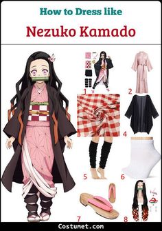 an anime character is dressed up as nezuko kawado