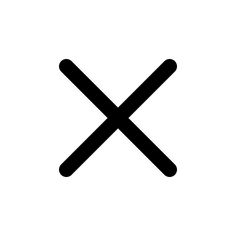 a black and white image of two crossed sticks on a white background with the word x in it