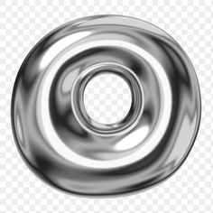 an abstract metal object on a transparent background