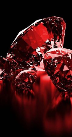 two red diamonds sitting on top of each other