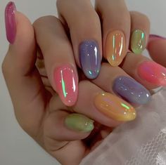 Unghie Nail Art, Pretty Gel Nails, Really Cute Nails, Fire Nails, Funky Nails, Pretty Acrylic Nails, Fluttershy