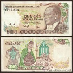 two different bills, one with an image of a man