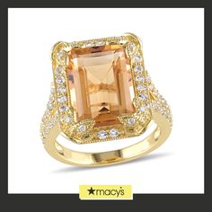 in stock Macy's Formal Jewelry With Center Stone, Elegant Macy's Jewelry With Center Stone, Elegant Brilliant Cut Citrine Jewelry, Elegant Citrine Jewelry With Brilliant Cut, Citrine Stone, Leaf Ring, Topaz Stone, Elegant Ring, Beast Mode