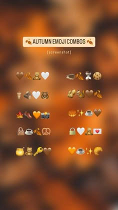 an orange and brown background with different types of emoticions on the bottom right corner