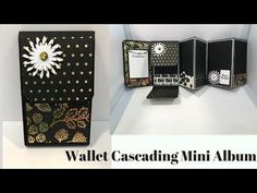 an assortment of cards with flowers on them and the words wallet cascading mini album