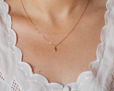 "14k solid yellow gold pendant necklace with a teardrop pendant, minimalist dainty layered necklace. This dainty necklace is made of 14k yellow gold and has a teardrop-shaped pendant. This beautiful and minimalistic 14k solid gold necklace will upgrade any outfit you'll wear. It is perfect for everyday wear but will also stand out in any high-class occasion. You can wear it as a single item but it will also look great when worn with other necklaces and jewelry. Whatever the occasion - this neckl Gold Necklace Delicate, Layered Gold Necklace, Necklace Gold Pendant, Gold Necklace For Women, Pendant Minimalist, Necklace Layered, Solid Gold Necklace, Dainty Gold Necklace, 14k Gold Necklace