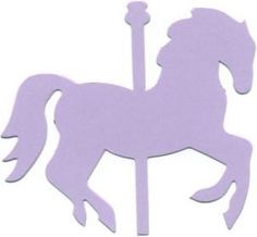 a paper cut out of a horse with a pole in the shape of a unicorn