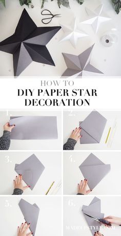 how to make paper star decorations