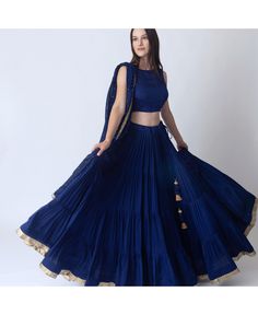 in stock Royal Blue Lehenga, Blue Lehenga Choli, Simple Lehenga, Navratri Dress, Trendy Outfits Indian, Long Gown Design, Indian Outfits Lehenga, Lehenga Designs Simple, Lehnga Dress