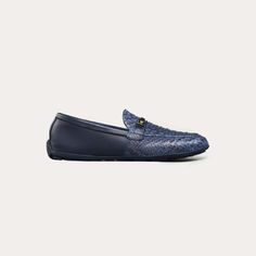 Men's 100% Authentic Python Leather Bit Loafers by Reggenza Luxury Slip-on Dress Shoes With Textured Sole, Luxury Slip-ons For Galas, Luxury Loafers With Textured Sole For Galas, Luxury Loafers For Galas With Textured Sole, Luxury Italian Slip-on Loafers, Luxury Blue Slip-on Loafers, Luxury Slip-ons With Leather Lining For Galas, Luxury Slip-ons For Galas With Leather Lining, Luxury Leather-lined Slip-ons For Galas