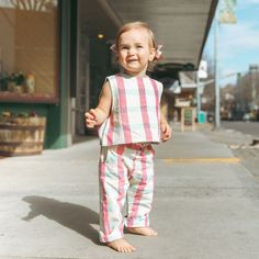 Handmade. Honest. Sustainable. CUTE The Bobbie set features short sleeves and an adorable back bow. Gently elasticized pants with paper bag waist trimmings and pockets make the outfit more versatile and comfortable. Like all of our sets it can worn together or separately. Handmade in Guatemala Two piece set Fits ages 0-24M A portion of every purchase is donated to Ecofiltro Water for Life School Program. Shop and give back Made with Guatemalan foot-loomed textiles.Craftsmanship technique passed Bow Shop, Small Bows, Bow Set, Give Back, The Outfit, Girls Bows, Pink Love, Girls Bags, Pant Set