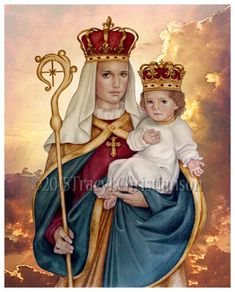 "Our Lady of Good Success Fine Art Print Choose 8x10\", 11x14\", 16x20\", 18x24\" 20x26\", or 22x28\" print size.  DESCRIPTION: This fine art print is ready to frame. It is a copy of my original Prismacolor pencil portrait. The 8x10\" and 11x14\" are printed on acid-free 80 lb. cardstock. The 16x20\" and larger are printed on premium 11-mil, acid-free paper. The watermark will not appear on your print. PACKAGING: 8 x 10\" images are printed on 8.5 x 11\" paper. All prints 11x14 and larger are carefully rolled and shipped in a rigid mailing tube to ensure safe shipment. We take great care to package your order so it arrives in perfect condition. Order with confidence! ADDITIONAL INFO: Our Lady of Good Success Feast day: February 2 Our Lady of Good Success is one of the titles of the Blessed Happy Feast Day, Holly Pictures, Happy Feast, Marian Apparition, Santa Helena, Religious Pictures, Quito Ecuador, Blessed Mother Mary, Madonna And Child