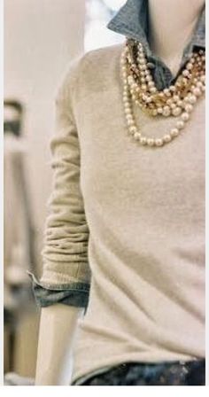 Denim And Pearls, Sundress Outfit, Cute Spring Outfits, Mode Casual, Statement Necklaces, Fashion Week Street Style, Outfits Casual, Dress Ideas