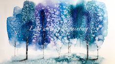 watercolor painting of trees with the words, easy way to be beautiful on it