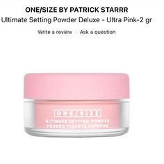 This Is For 1 One/Size Ultimate Setting Powder Deluxe Ultra Pink . Brand Deluxe Sample Size. One Size Ultra Pink Powder, Pink Setting Powder, Patrick Starrr, Makeup Setting Powder, Pink Brand, Makeup Set, Setting Powder, Christmas Wishlist, Womens Makeup