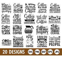 20 coffee svg files for cutting