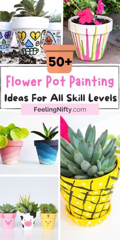 flower pot painting ideas for all skill levels