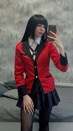 蛇喰 夢子, 賭ケグルイ, Jabami Yumeko, Kakegurui, Jabami Yumeko Icon, Jabami Yumeko Cosplay, Jabami Yumeko manga, Anime, Anime Cosplay, Manga, Manga cosplay, Aesthetics, Girls, Cosplay, Cosplayer, Photo, Red jacket, Black hair, Юмеко Джабами, Юмеко Безумный Азарт, Безумный азарт, Аниме косплей, Аниме, Манга, Манга косплей, Девушка косплей, Косплей, Фото в зеркале, идеи для фото, Эдит, Макияж  #kakegurui #cosplay #yumeko #yumekojabami #yumekojabamicosplay #kakeguruiedit #jabamicosplay #animecisplay #cosplaygirls #безумныйазарт #азарт #kirarimomobami #cosplaygirl #cosplayer #yumekocosplay #yumekocosplayer #безумныйазарткосплей #юмеко #безумныйазарт Yumeko Jabami Costume, Kakegurui Halloween Costume, Yumeko Costume, Kakegurui Costume, Kakegurui Yumeko Cosplay, Yumeko Cosplay, Yumeko Kakegurui, Yumeko Jabami Cosplay