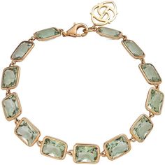 Piranesi - Pietra Emerald Cut Bracelet in Green Amethyst - 18K Rose Gold Gold Tennis Necklace, Amethyst Bracelet, Jewelry Brand, Green Amethyst, Metal Bracelets, Eternity Bands, Emerald Cut, 18k Rose Gold, Estate Jewelry