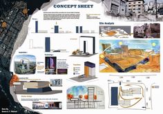 the concept sheet for an architectural project is shown