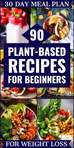 If you’re looking for tips on how to start a Plant-Based Diet to lose weight or eat healthier then check out this beginner’s guide to the Plant-Based Diet! You’ll find grocery lists and 90 simple clean eating recipes for breakfast, lunch, and dinner! With meal planning tips for healthy eating on a budget & a list of sources of protein, you’ll have everything you need to reach your weight loss & nutrition goals! #plantbased #vegan #healthy #cleaneating Simple Clean Eating Recipes, Simple Clean Eating, Healthy Eating On A Budget, Eating On A Budget, Sources Of Protein, Easy Clean Eating Recipes