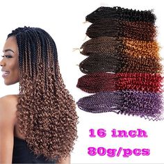 16'' Senegalese Twist Crochet Braid Dreadlock Curly End Synthetic Hair Extension Extension Braids, Senegalese Twist Crochet Braids, Hairstyle Guide, Senegalese Twist Crochet Hair, Braided Crochet, Senegalese Twist Braids, Senegalese Twist Hairstyles, Twist Curls