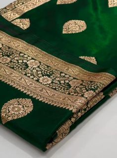 Indian Traditional Exclusive Pure Satin Finish Dual Tone Green Colour Katan Silk Banarasi Saree Saree for Women Usawedding Gift - Etsy UK Luxury Gold Katan Silk Pre-draped Saree, Luxury Katan Silk Saree With Tilla Detailing, Affordable Banarasi Silk Dupatta, Cheap Katan Silk Saree With Pallu Detail, Luxury Bohemian Katan Silk Saree, Luxury Traditional Katan Silk Sets, Luxury Katan Silk Fabric With Zari Work, Luxury Ceremonial Katan Silk Saree, Seemantham Saree