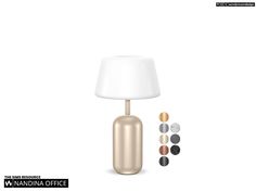 an image of a table lamp with different colors