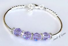 Bracelet is made with 8mm swarovski crystals, 6mm crystal spacers and silver bars. Chain extension for perfect fit Trendy Jewelry Ideas, Customized Bracelets, Purple Crystal Bracelet, Silver Bar Bracelet, Homemade Bracelets, Customised Bracelets, Leather Jewelry Diy, Beachglass Jewelry, Swarovski Crystal Bracelet