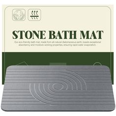 the stone bath mat is in its packaging