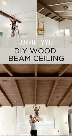 how to diy wood beam ceiling