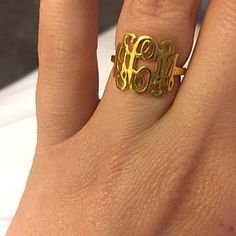 alyssa chase added a photo of their purchase Monogram Ring, Initial Ring, Custom Initials, Personalized Monogram, Custom Monogram, Westminster, Bridal Sets, Bridesmaid Gift, Drawing For Kids