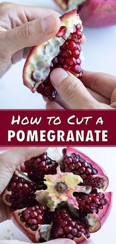 how to cut a pomegranate in half