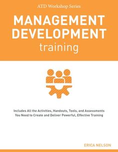 an orange book cover with the words management development training