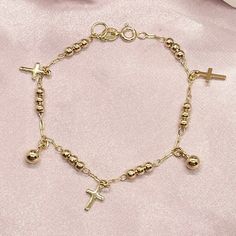 New! Beautiful Gold Cross Bracelet. Lovely Detailing & Shine! Our Jewelry Is Crafted With 10 Layers Of Solid 18k Gold Water Resistant Won’t Tarnish/Change Color Hypoallergenic Nickel Free 7.5 Inches Base Metal: Brass Composition: 18k Gold Filled Brand New In Box *Hablamos Espaol* Jesus Jewelry, Christian Jewelry For Women, Jesus Bracelet, Gold Cross Bracelet, Wrap Choker Necklace, Mod Earrings, Gold And Silver Watch, Multi Strand Pearl Necklace, Christian Accessories