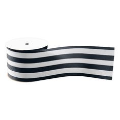 a black and white striped ribbon on a white background