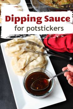 dipping sauce for potstickers is an easy way to make dumplings in the oven