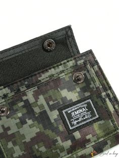 BirdinBag - Camo Print Wallet with Letter Patch Decor - Compact and Stylish Travel Trifold Wallet With Pockets, Green Rectangular Bag With Coin Pocket, Rectangular Outdoor Bag With Card Slots, Black Pouch Wallets With Pockets, Green Bags With Coin Pocket For Daily Use, Green Daily Use Bag With Coin Pocket, Casual Pouch Wallet With Pockets, Casual Pouch Wallet, Green Bags With Coin Pocket