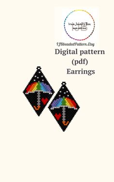 the front cover of an instruction book for cross stitch earrings