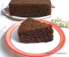 two slices of chocolate cake sitting on plates