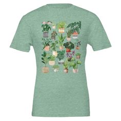 Bring the delight of houseplants to any outfit. The beauty and joy of nature on a t-shirt. Perfect for nature lovers and houseplant enthusiasts! This t-shirt is renowned for its soft feel and sturdy construction. Made from 100% Airlume combed and ring-spun cotton, offering a premium, soft feel. Features a side-seamed, unisex tailored fit enhancing body contour and comfort. Environmentally produced with eco-friendly processes and materials. See size chart available in photos. Butterfly Crewneck, Body Contour, Body Contouring, Nature Lovers, Bathing Beauties, Adult Outfits, Display Homes, Tops & Tees, T-shirt