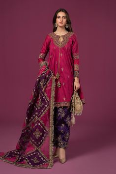 Maria B Raw Silk Salwar Kameez Pakistani Party Dress Raw Silk Salwar, Salwar Kameez Pakistani, Boy Newborn, Pakistani Fancy Dresses, Designer Party Wear Dresses