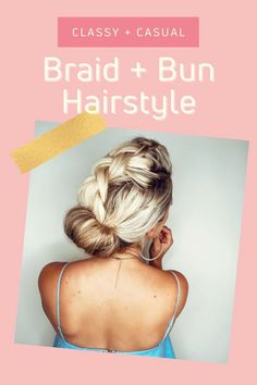 Finish off your braid hairstyle with a classy donut bun to dress up your up do for a casual summer wedding look. BUN BARZ make perfect buns easy and come in all hair colors from blonde to black. See them all on our website! Braid Into Bun, Blonde To Black, All Hair Colors, Casual Braids, Perfect Bun