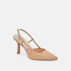 KIM HEELS TAN SUEDE Tan Suede, Style Spring, Stiletto Heel, Suede Leather, Stiletto Heels, Leather Upper, Heel Height, Shoes Heels, Pumps